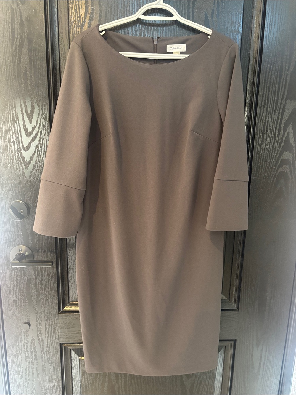 Calvin Klein grey Midi Sheath Dress size 14 women’s